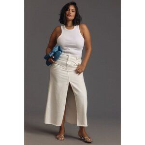 The Madi Front-Slit Denim Skirt by Pilcro 20W PLUS SIZE